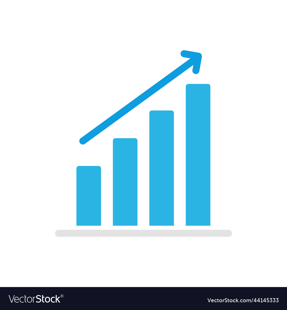 Line graph comparing business performance company vector image Line graph comparing business performance company