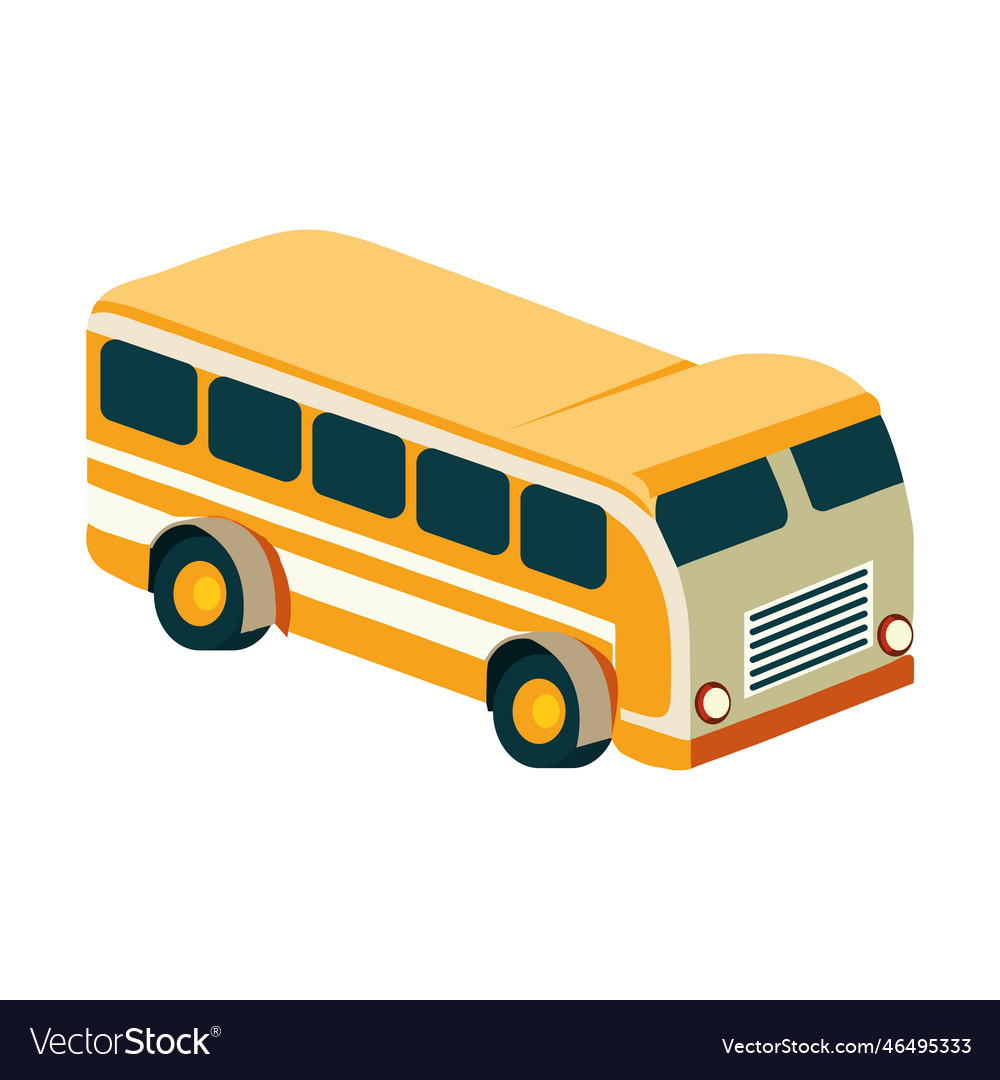 Pale yellow bus Royalty Free Vector Image - VectorStock