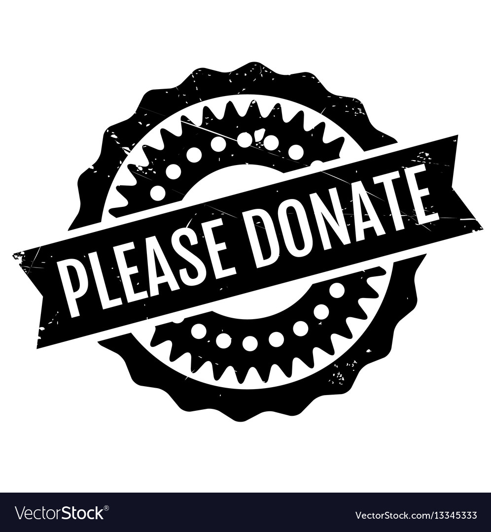 Please donate rubber stamp Royalty Free Vector Image