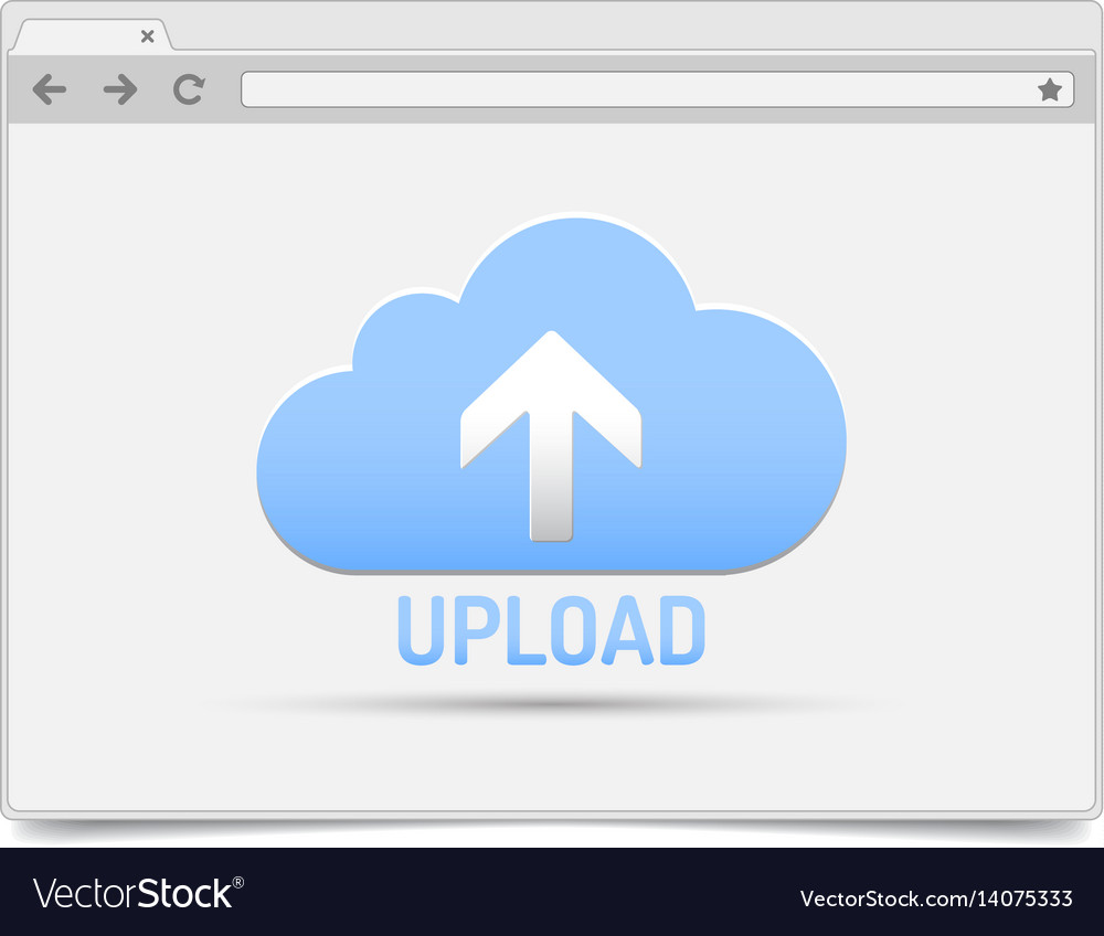 Simple opened browser window on white background Vector Image