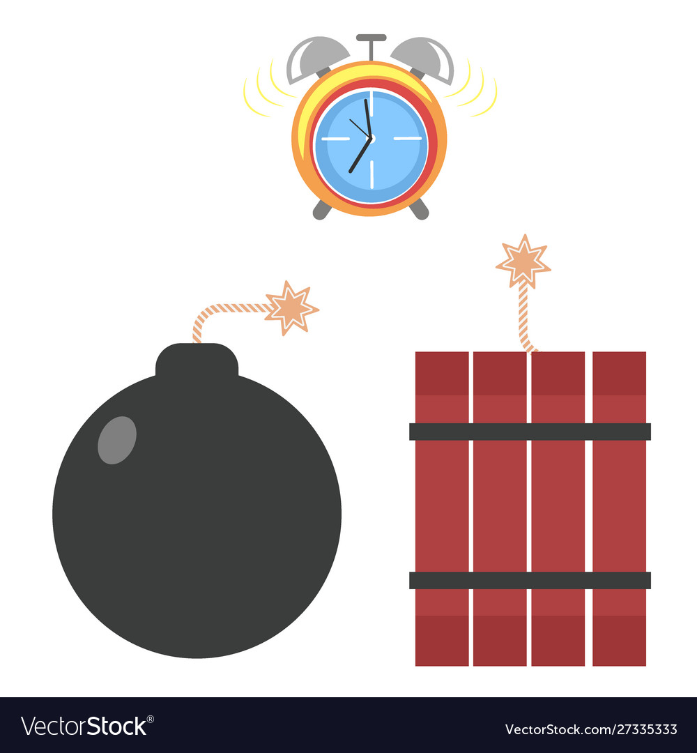Start a bomb from tnt time with digital display vector image Start a bomb from tnt time with digital display