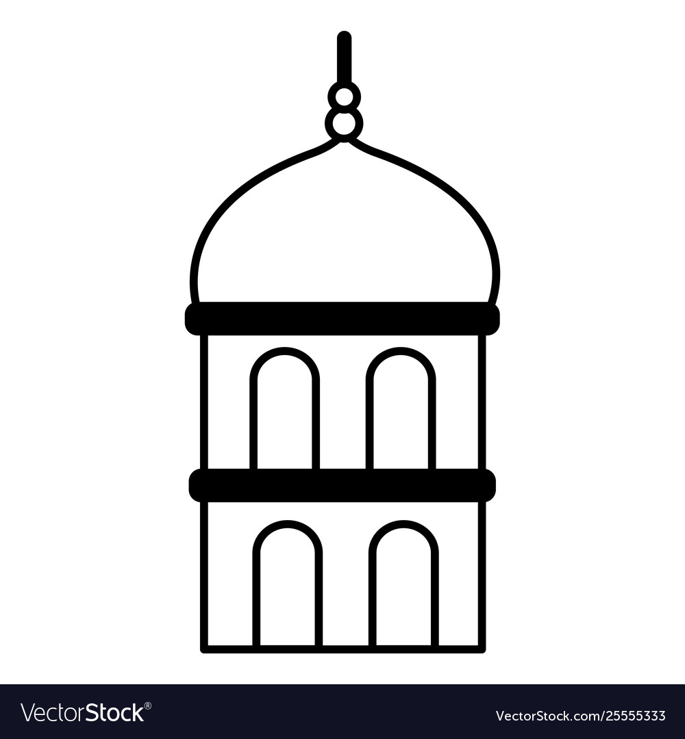 Temple dome architecture Royalty Free Vector Image