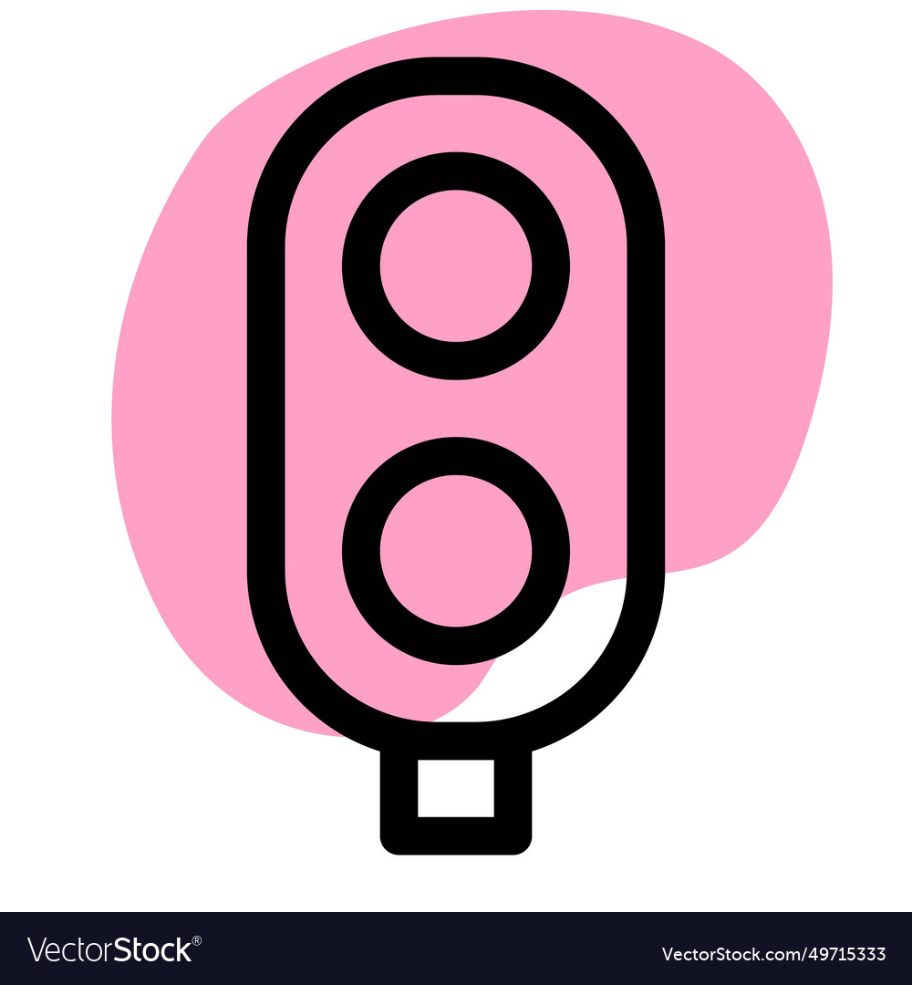 Traffic signal for road intersection control Vector Image