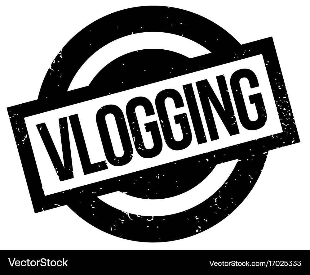 Vlogging rubber stamp Royalty Free Vector Image