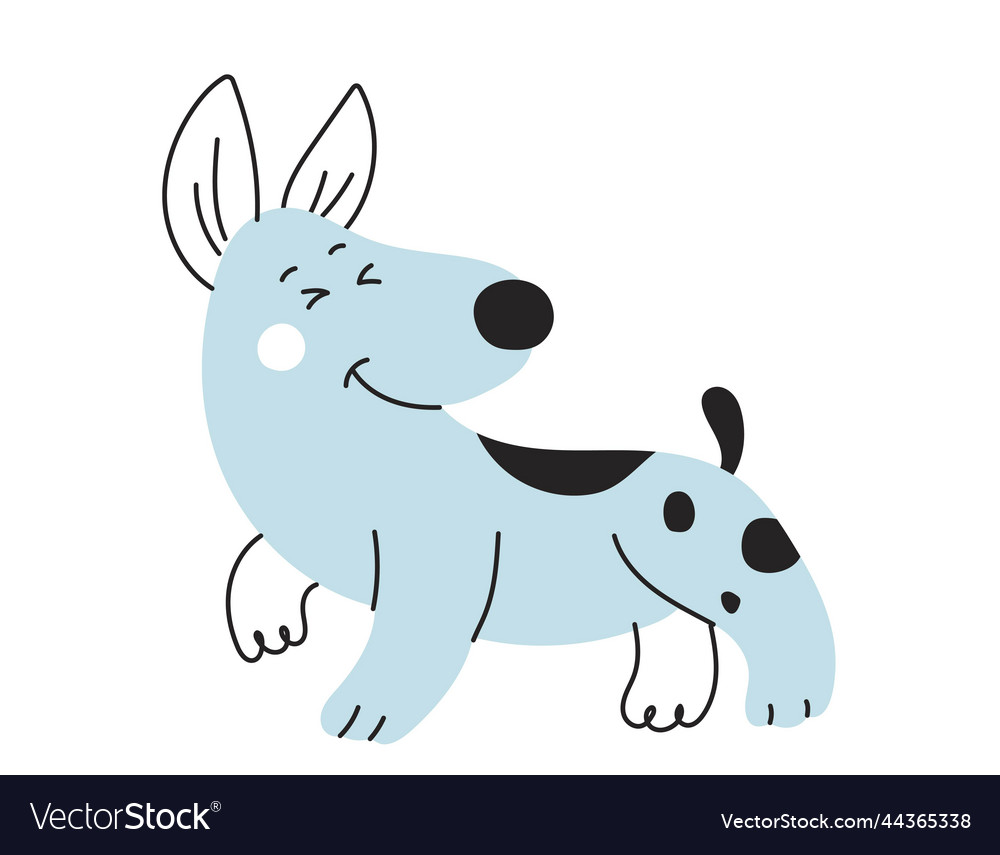 Blue cute doodle dog