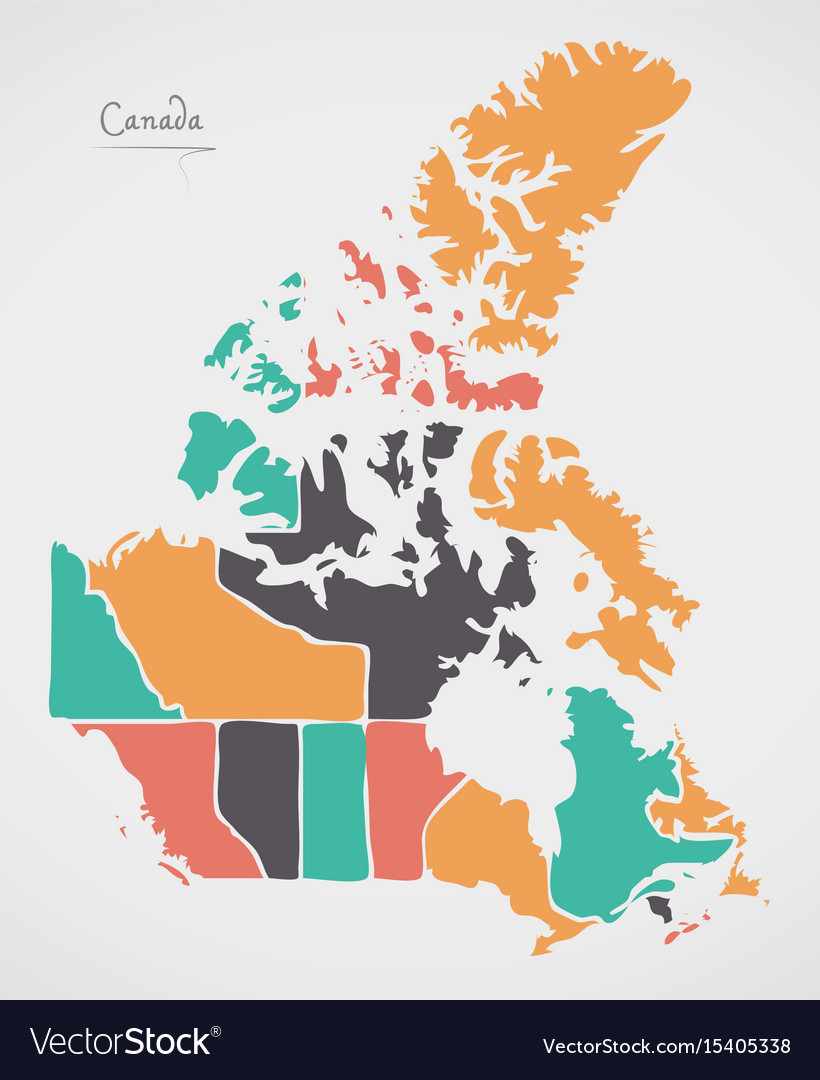 canada map with states