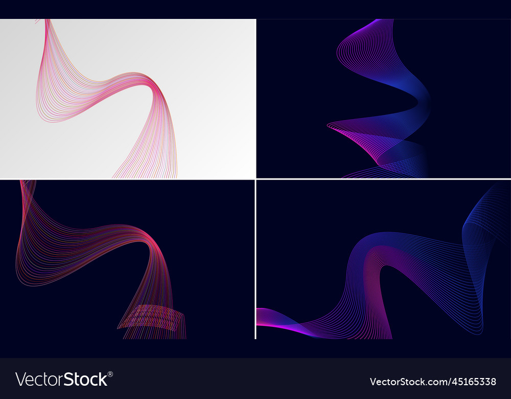 Collection of geometric minimal lines pattern set vector image Collection of geometric minimal lines pattern set