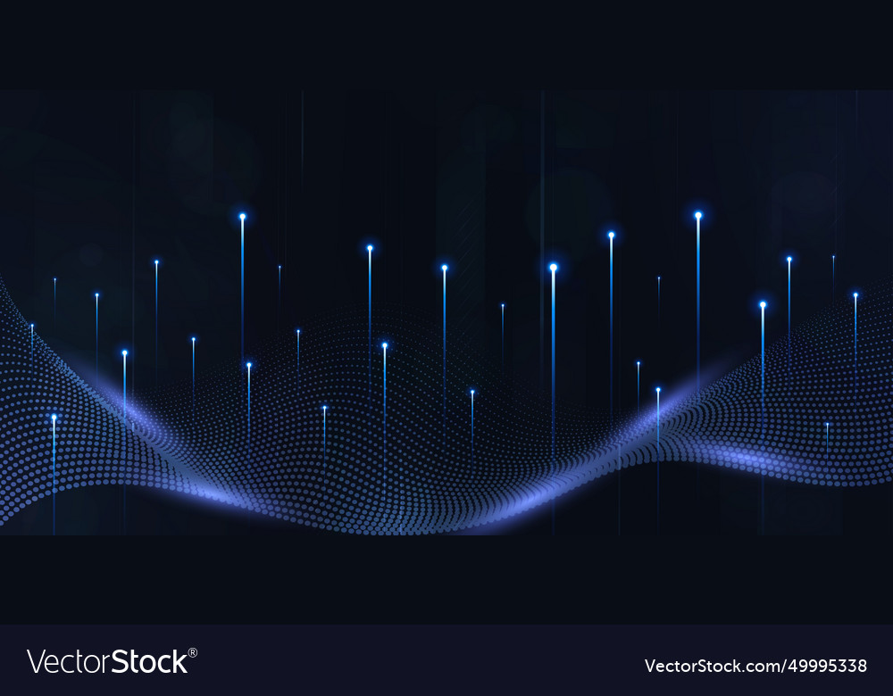 Digital technology futuristic internet network ai vector image Digital technology futuristic internet network ai