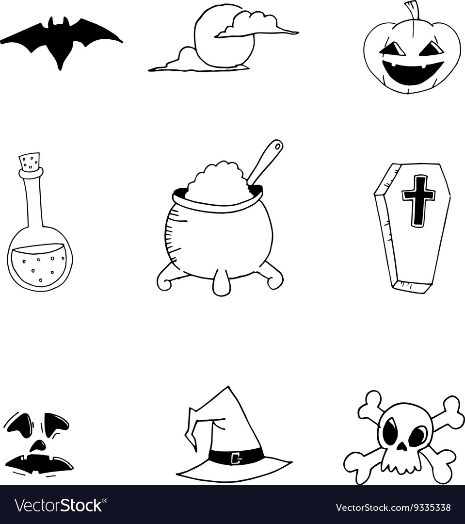 Doodle of halloween for kids