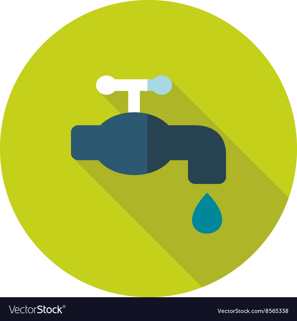 Faucet flat icon Royalty Free Vector Image - VectorStock