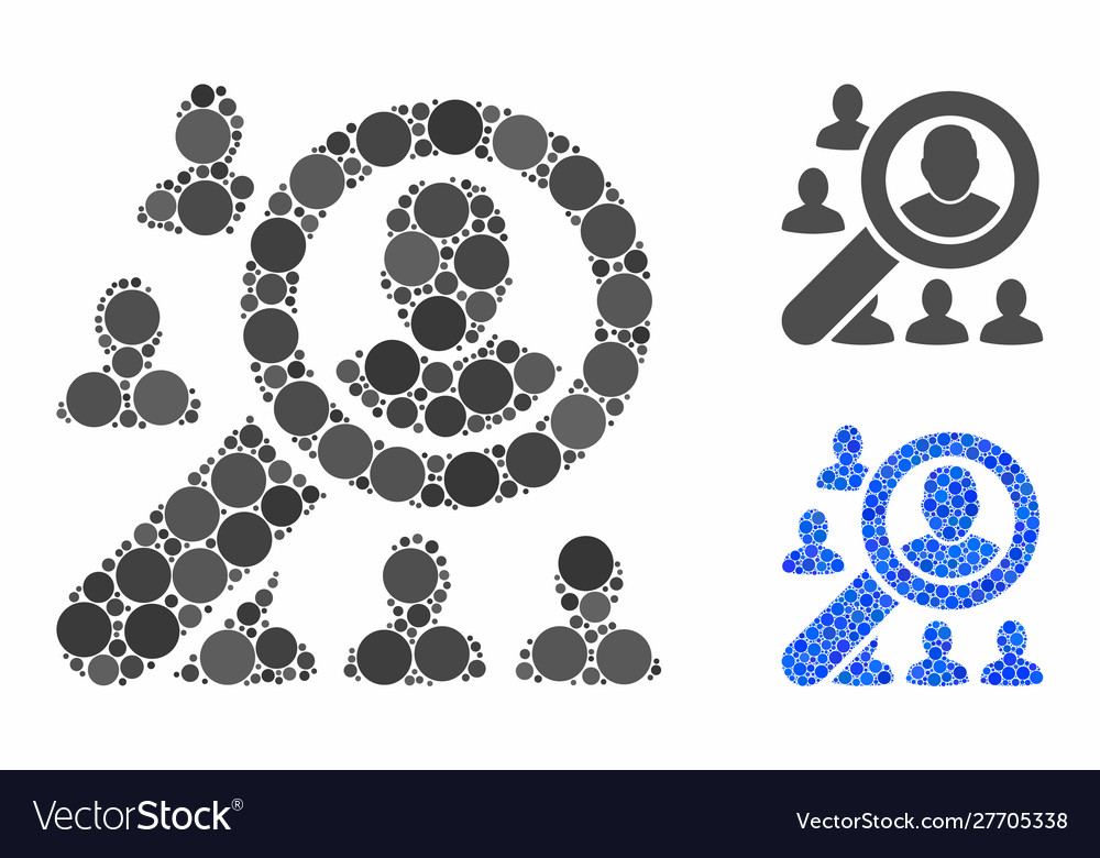 Find user composition icon round dots vector image Find user composition icon round dots