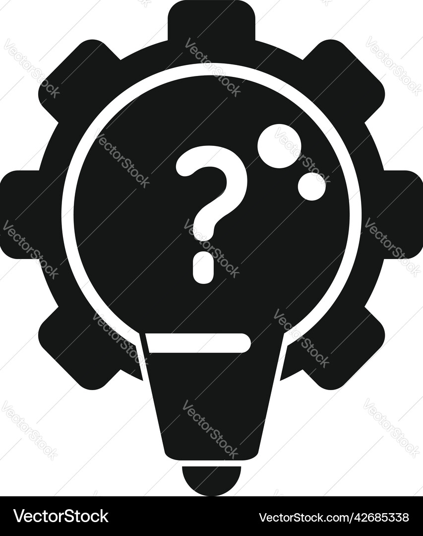 Gear idea solution icon simple creative Royalty Free Vector