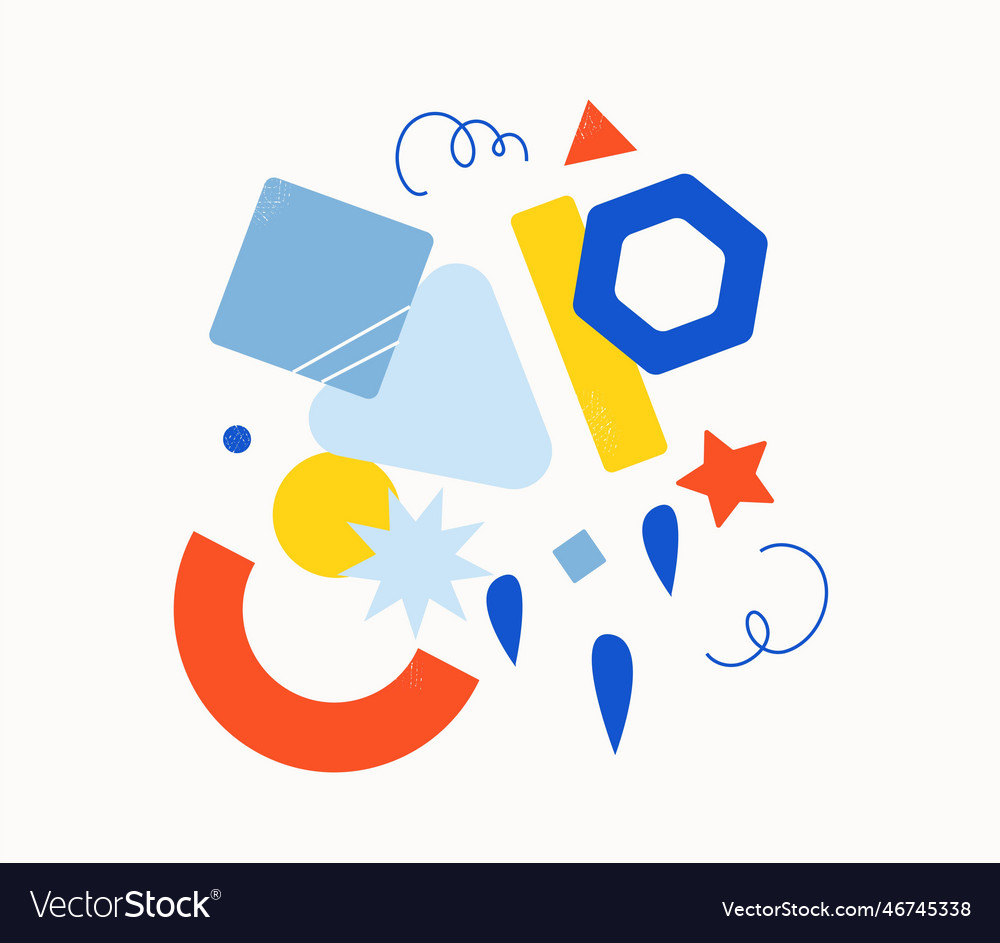 Geometric objects set vector image Geometric objects set