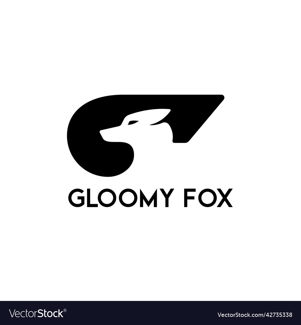 Letter g fox logo or wolf head silhouette