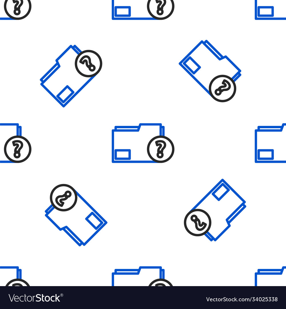 Line unknown document folder icon isolated vector image Line unknown document folder icon isolated