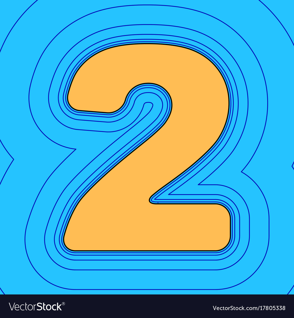 Number 2 sign design template elements