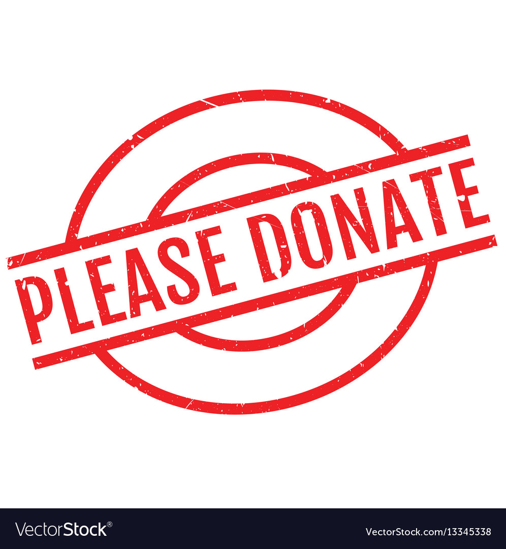 Please donate rubber stamp Royalty Free Vector Image