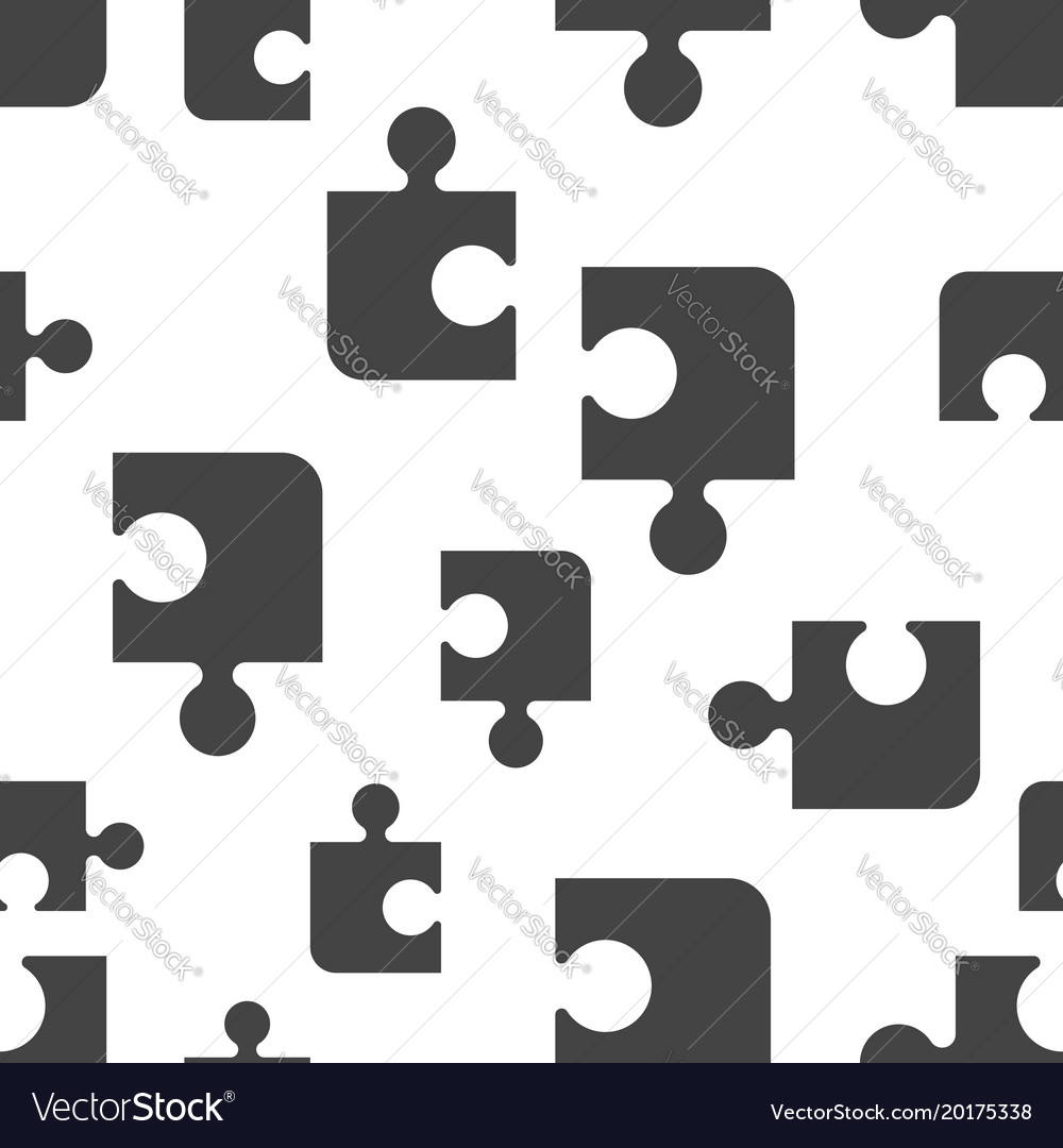 Puzzle seamless pattern background icon business
