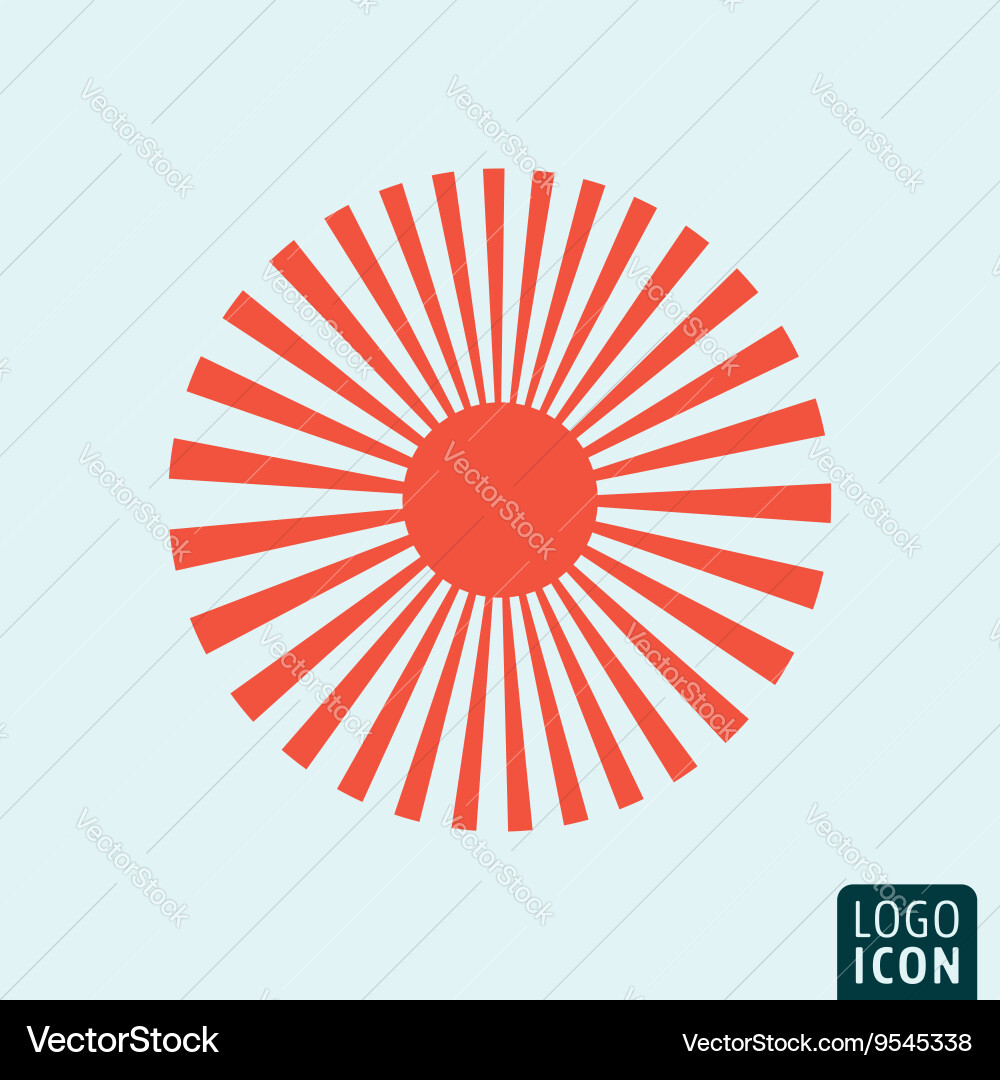Sun icon template Royalty Free Vector Image - VectorStock