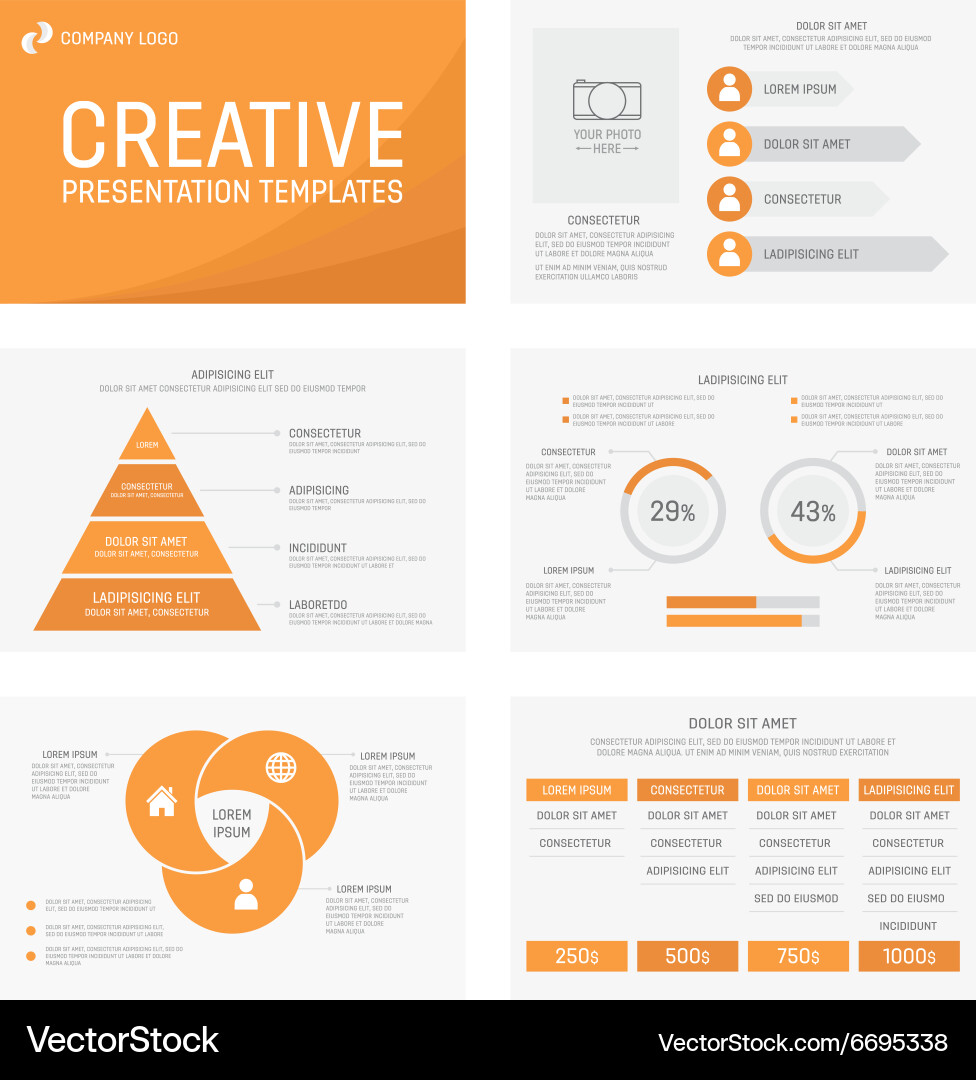 Template for multipurpose presentation Royalty Free Vector