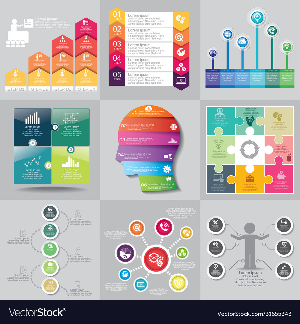 Business concept options parts steps or processes