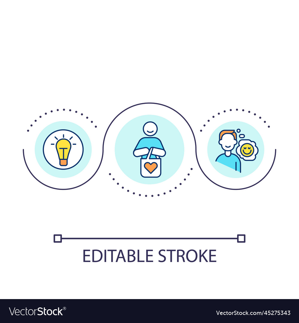 Customer satisfaction priority loop concept icon vector image Customer satisfaction priority loop concept icon