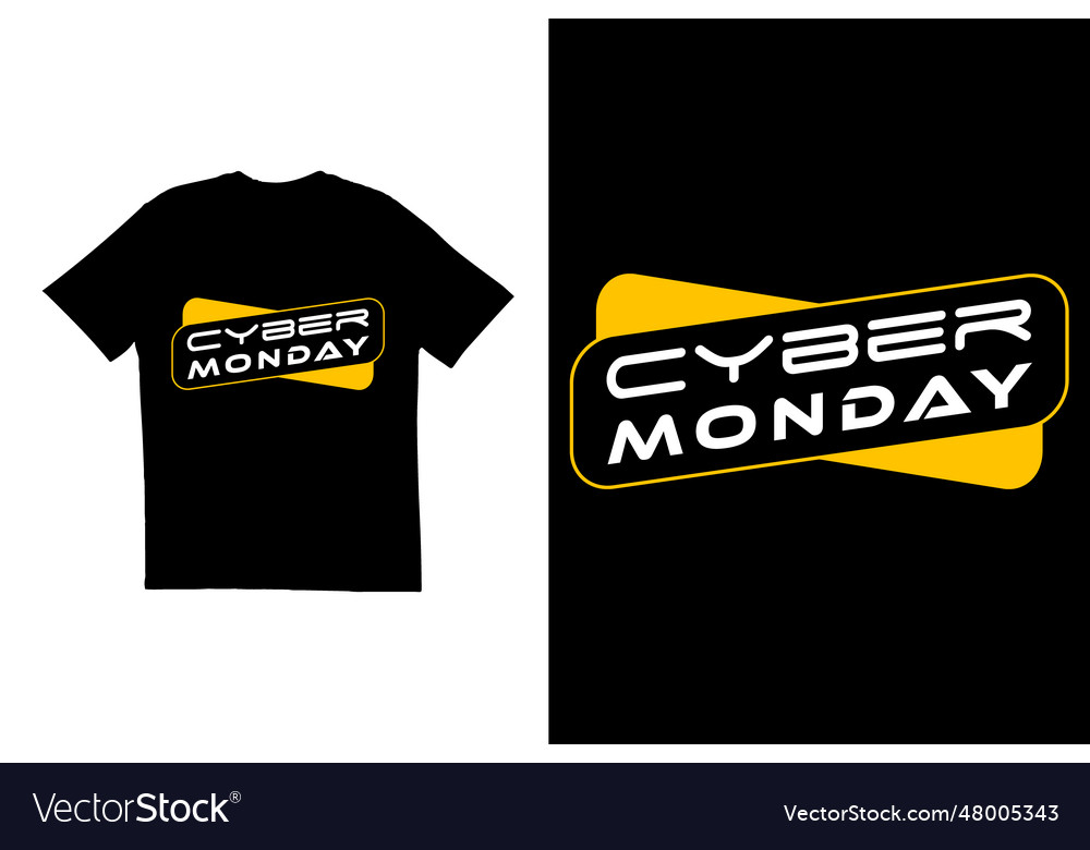 Cyber monday t shirt design typography