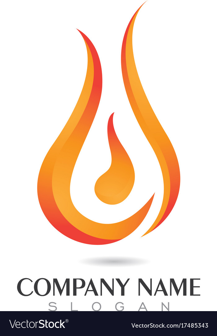 Fire flame logo template Royalty Free Vector Image