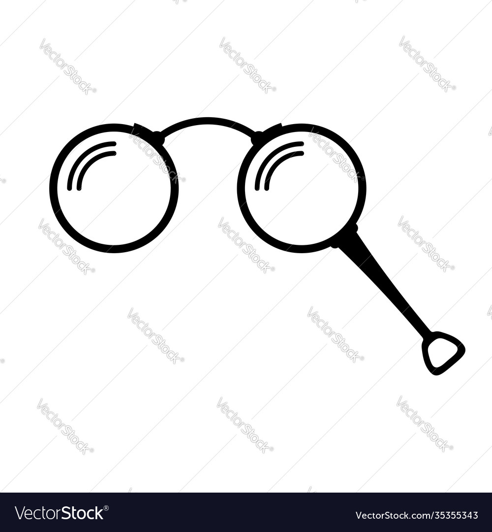 Lorgnette a pair spectacles with handle