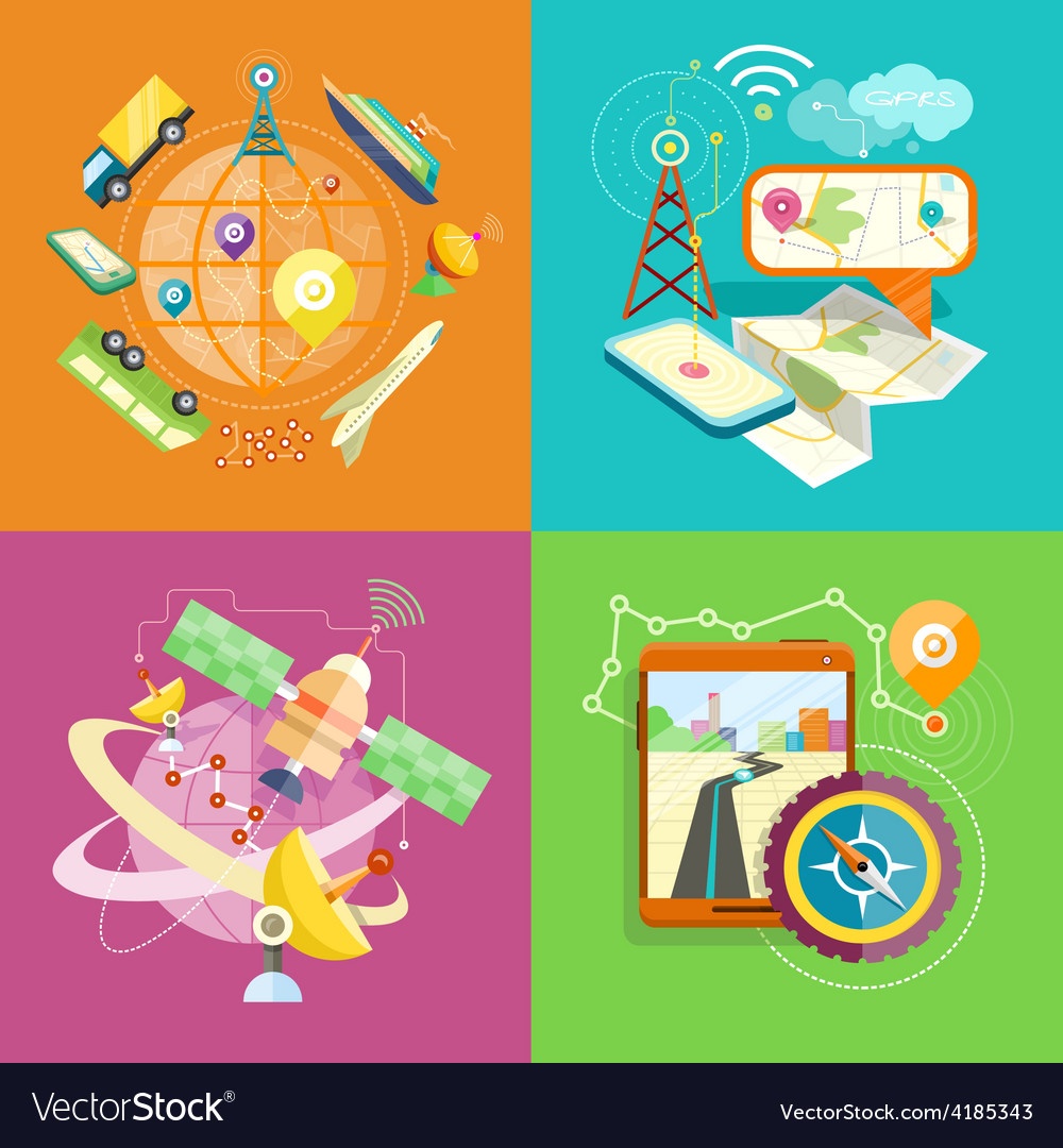 Mobile Gps Navigation Travel And Tourism Vector Image Mobile Gps Navigation Travel And Tourism Vector Image