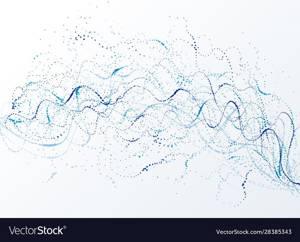 Particle flow array colorful abstract background vector image Particle flow array colorful abstract background