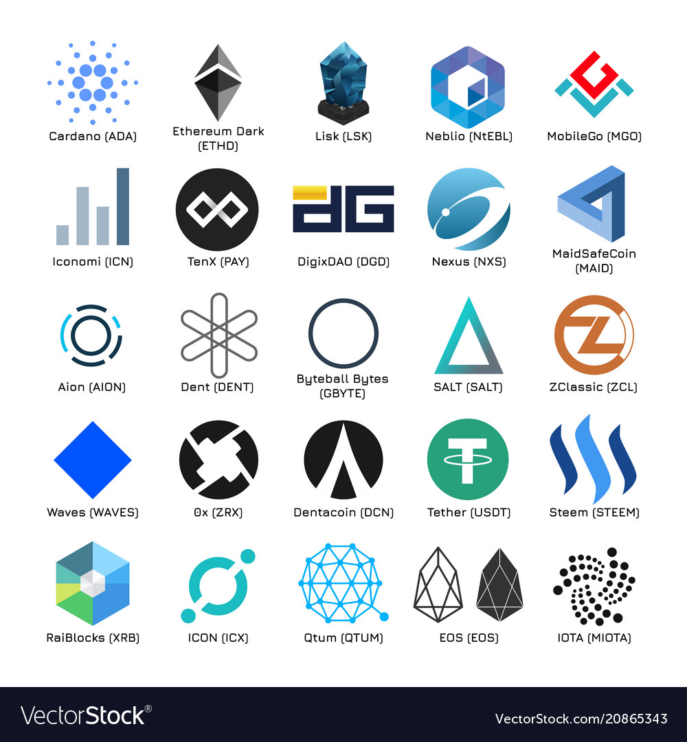 crypto currencies logos