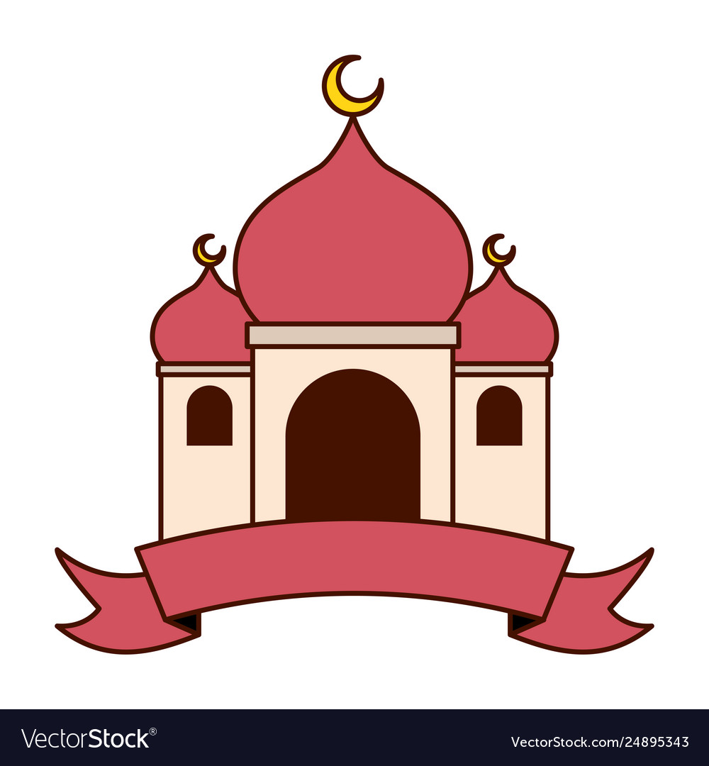 Taj mahal ancient palace Royalty Free Vector Image