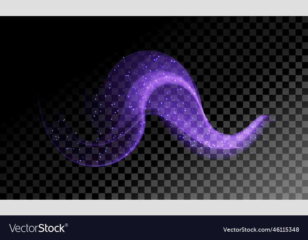 Abstract wavy line of light