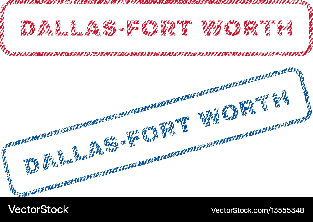 Dallasfort worth textile stamps Royalty Free Vector Image