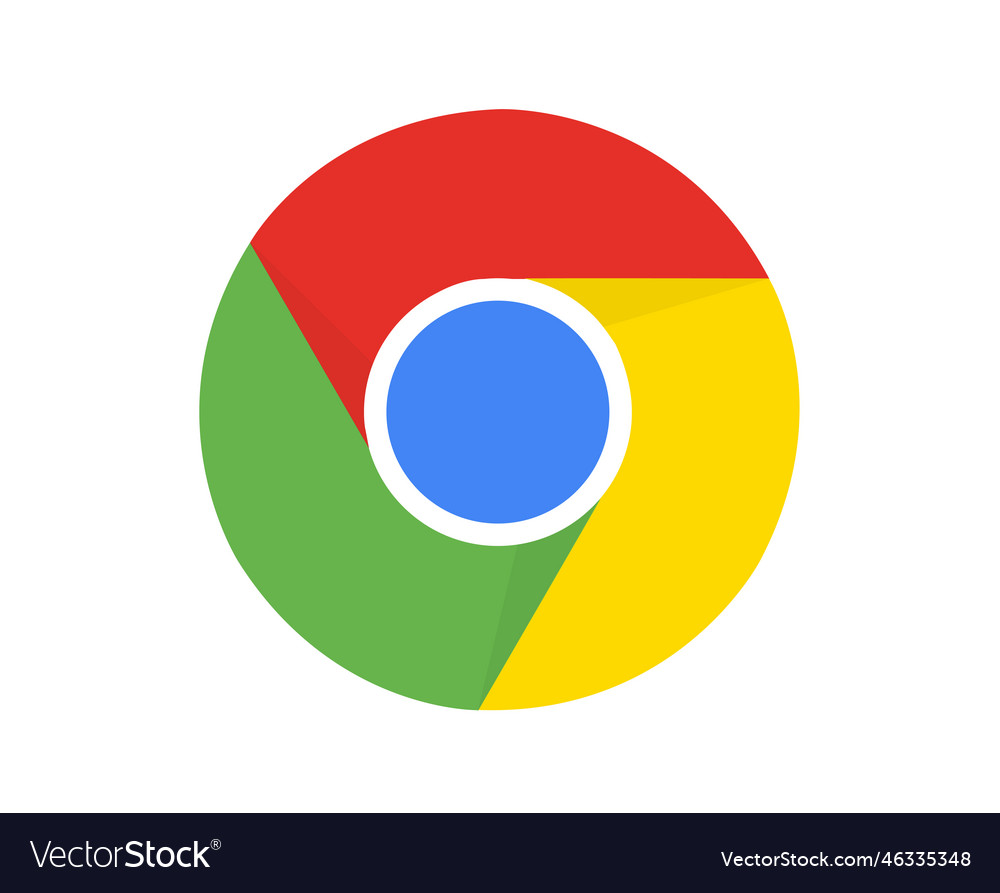Google chrome brand logo symbol design Royalty Free Vector