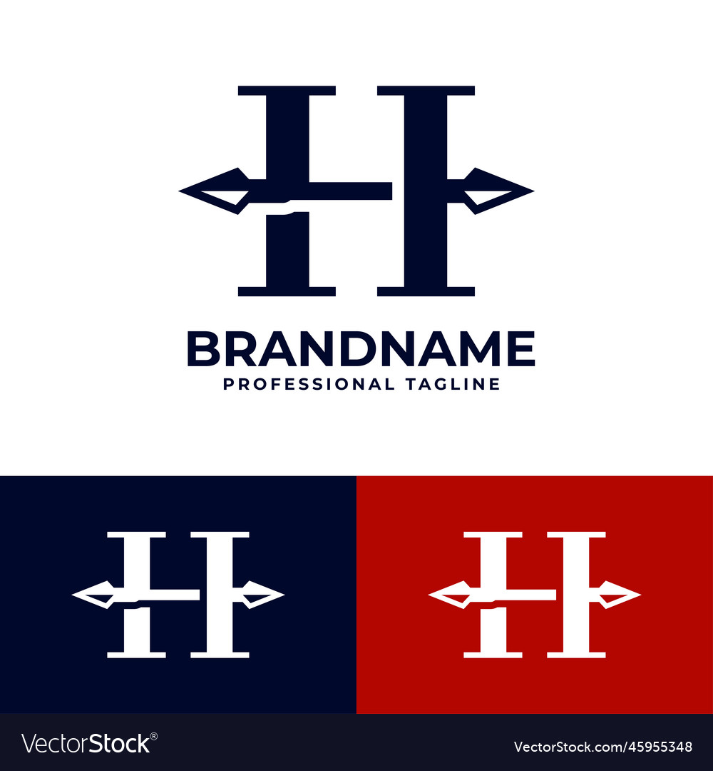 Letter h spear logo Royalty Free Vector Image - VectorStock