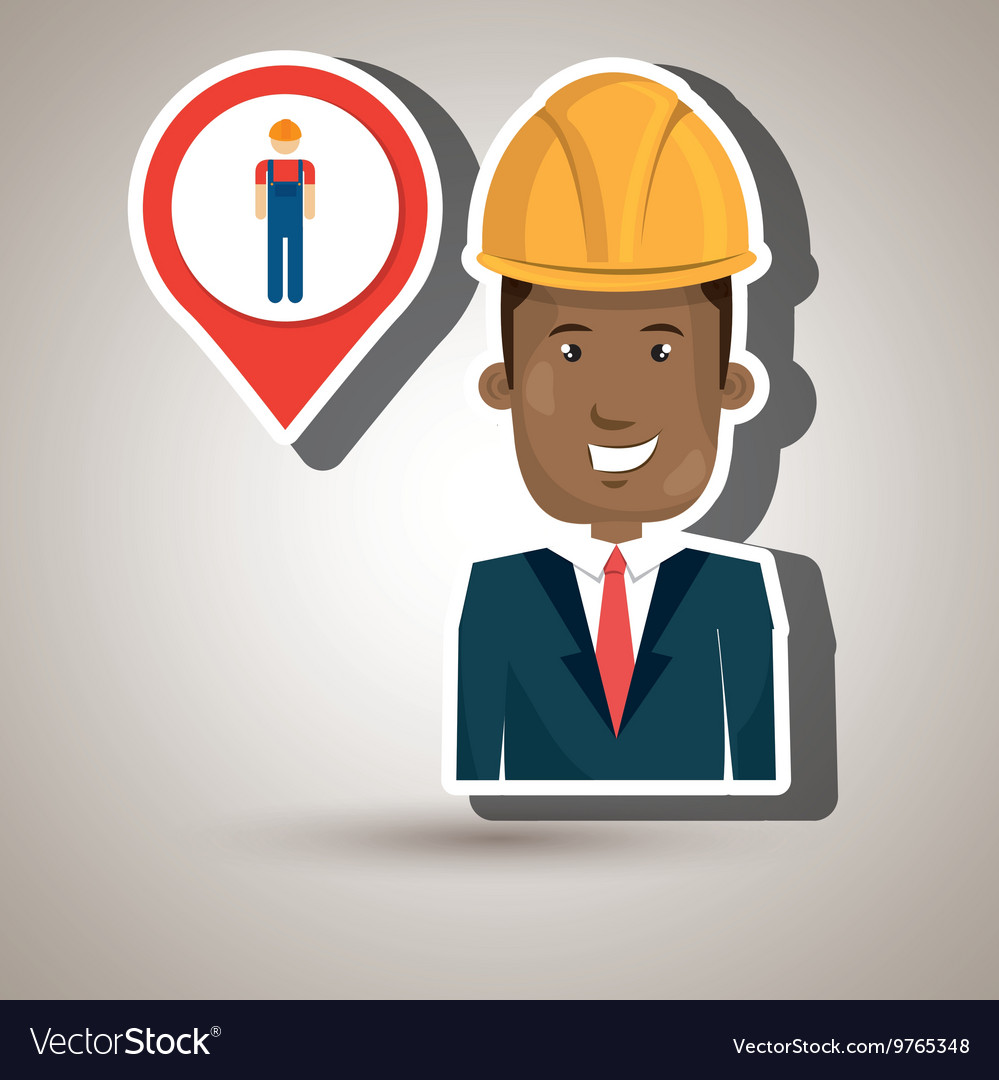 Man worker isolated icon design