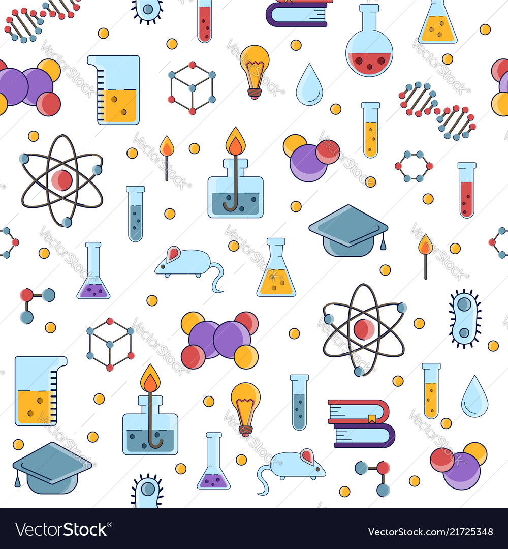 Science Flat Seamless Pattern