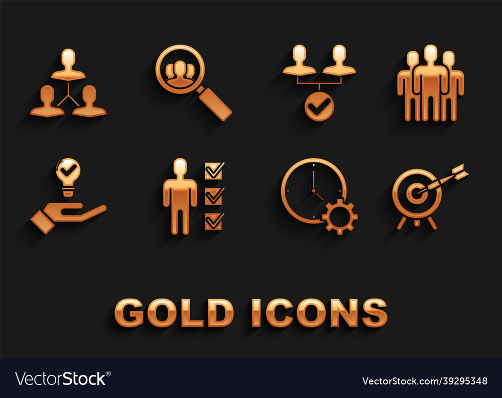 Set user of man in business suit users group vector image Set user of man in business suit users group