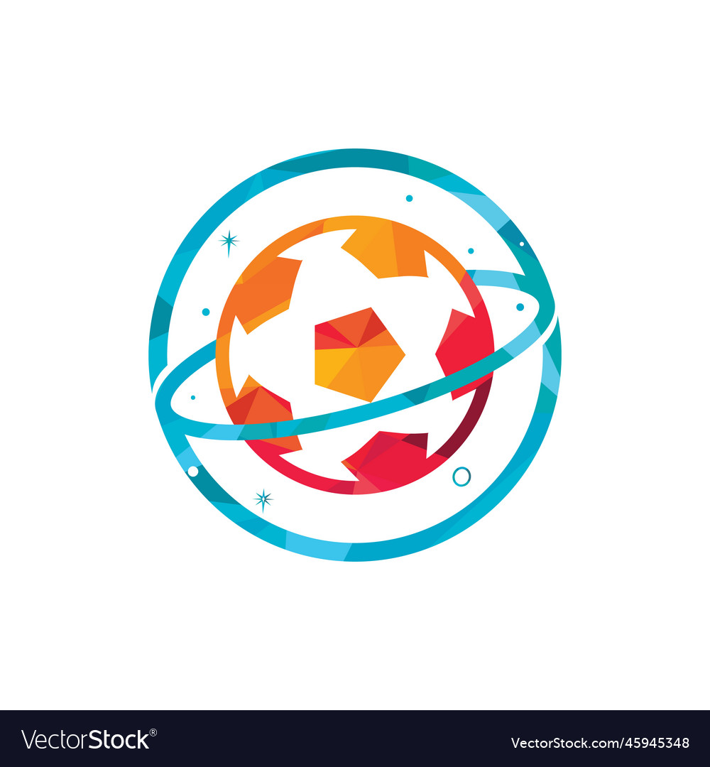 Soccer globe logo design template