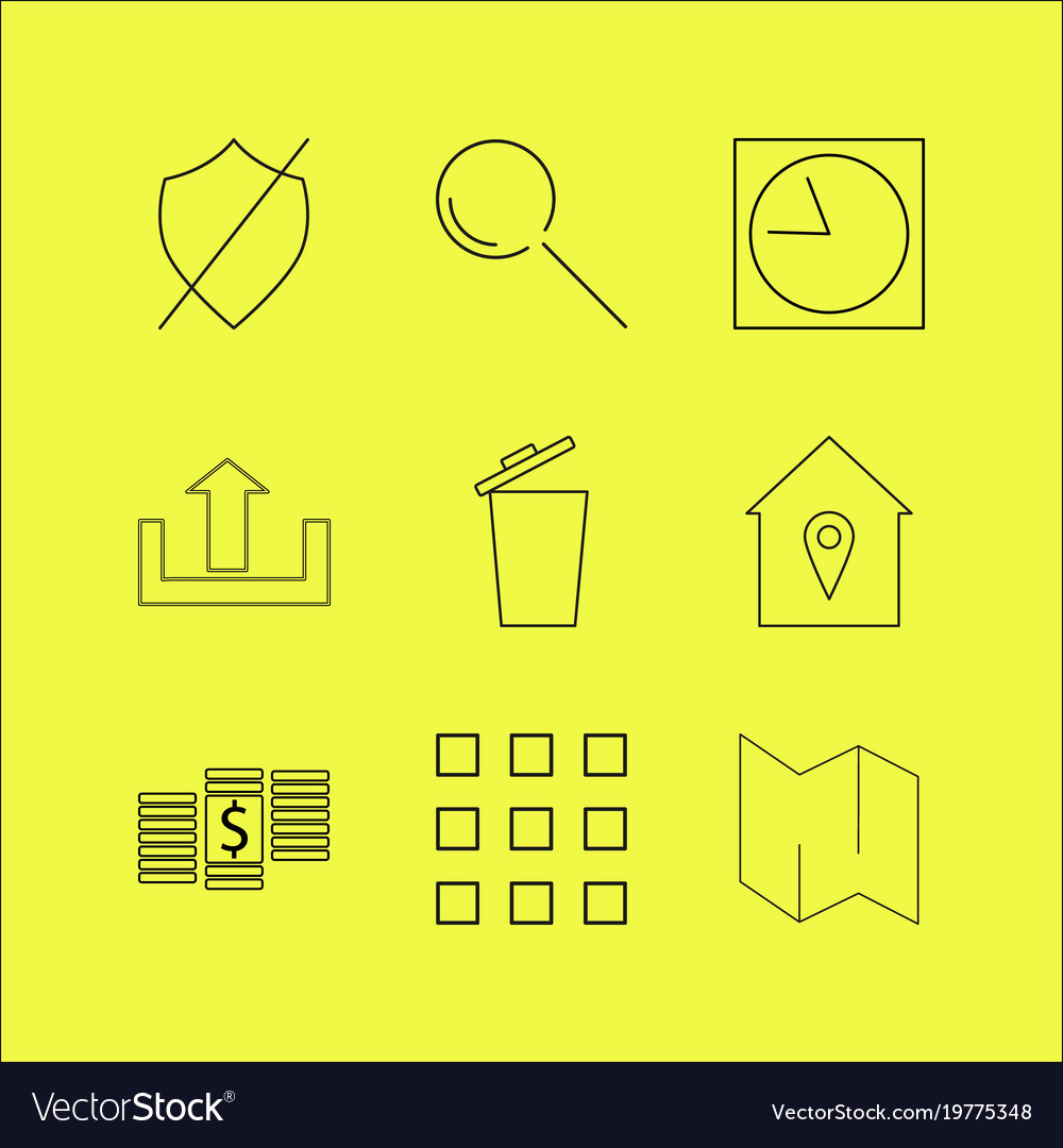 Web linear icon set simple outline icons