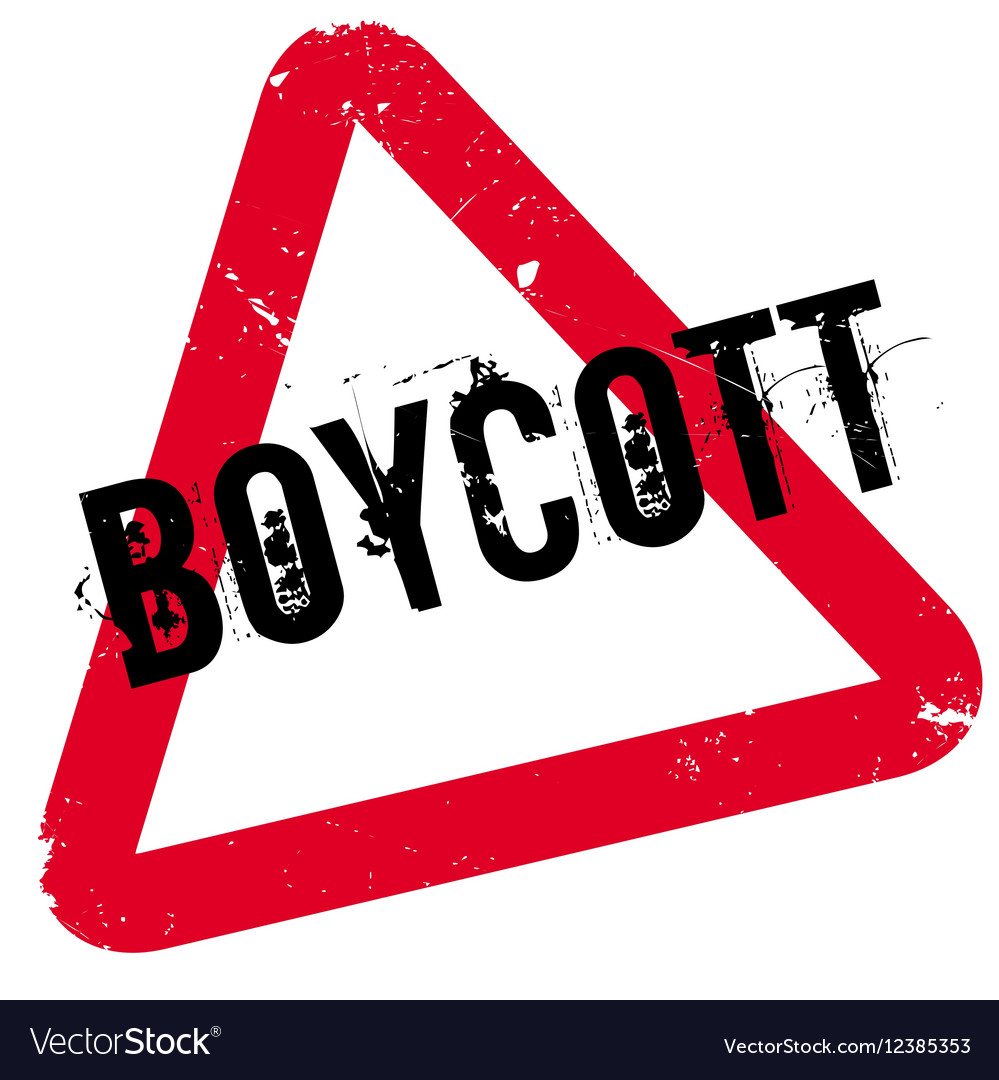 boycott rubber stamp royalty free vector image
