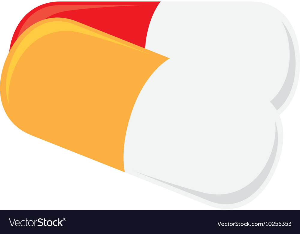 Capsule medicine drug icon vector image