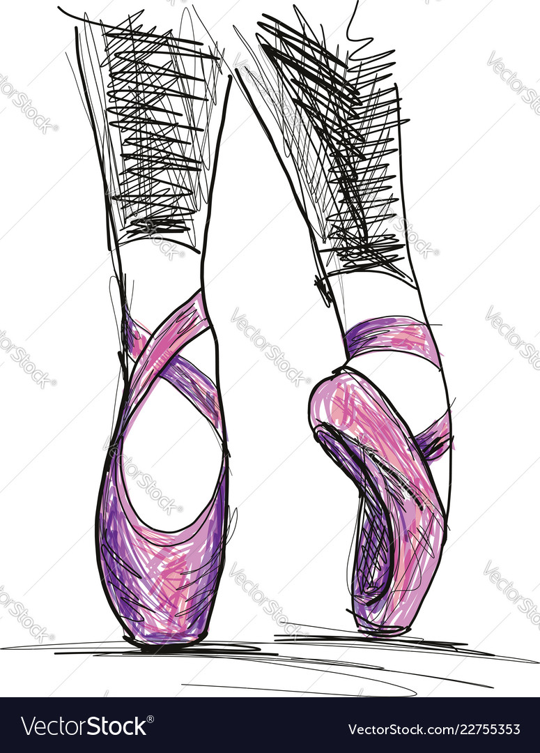 Dance Ballerina Ballet Shoes Royalty Free Vector Image