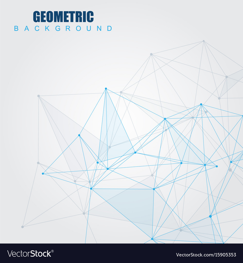 Geometric abstract background with connected line