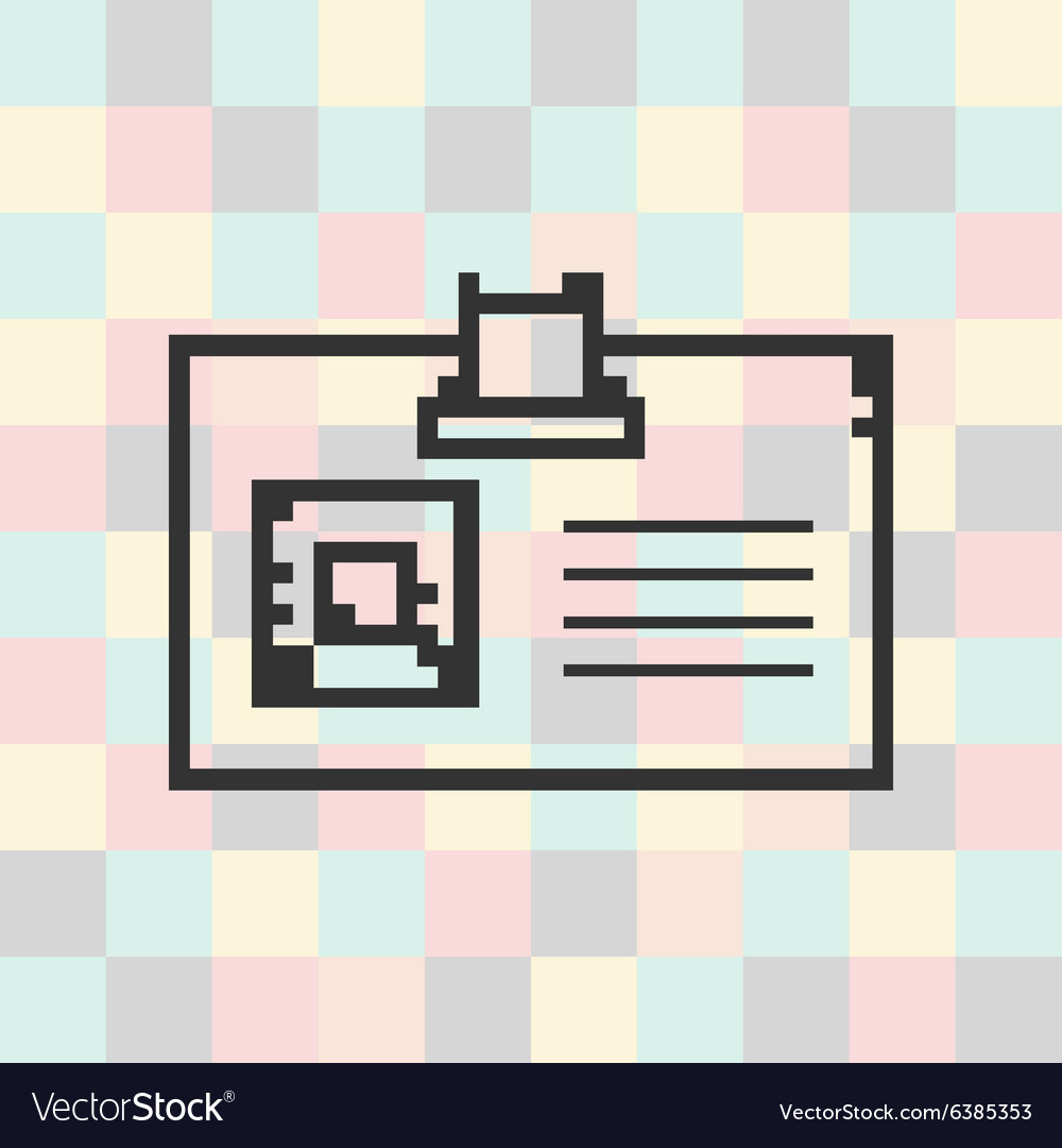 Pixel icon badge on a square background