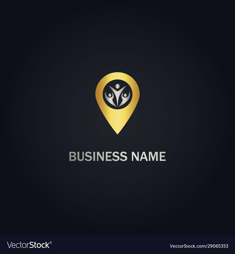 Punkt Position Leute markieren gold logo