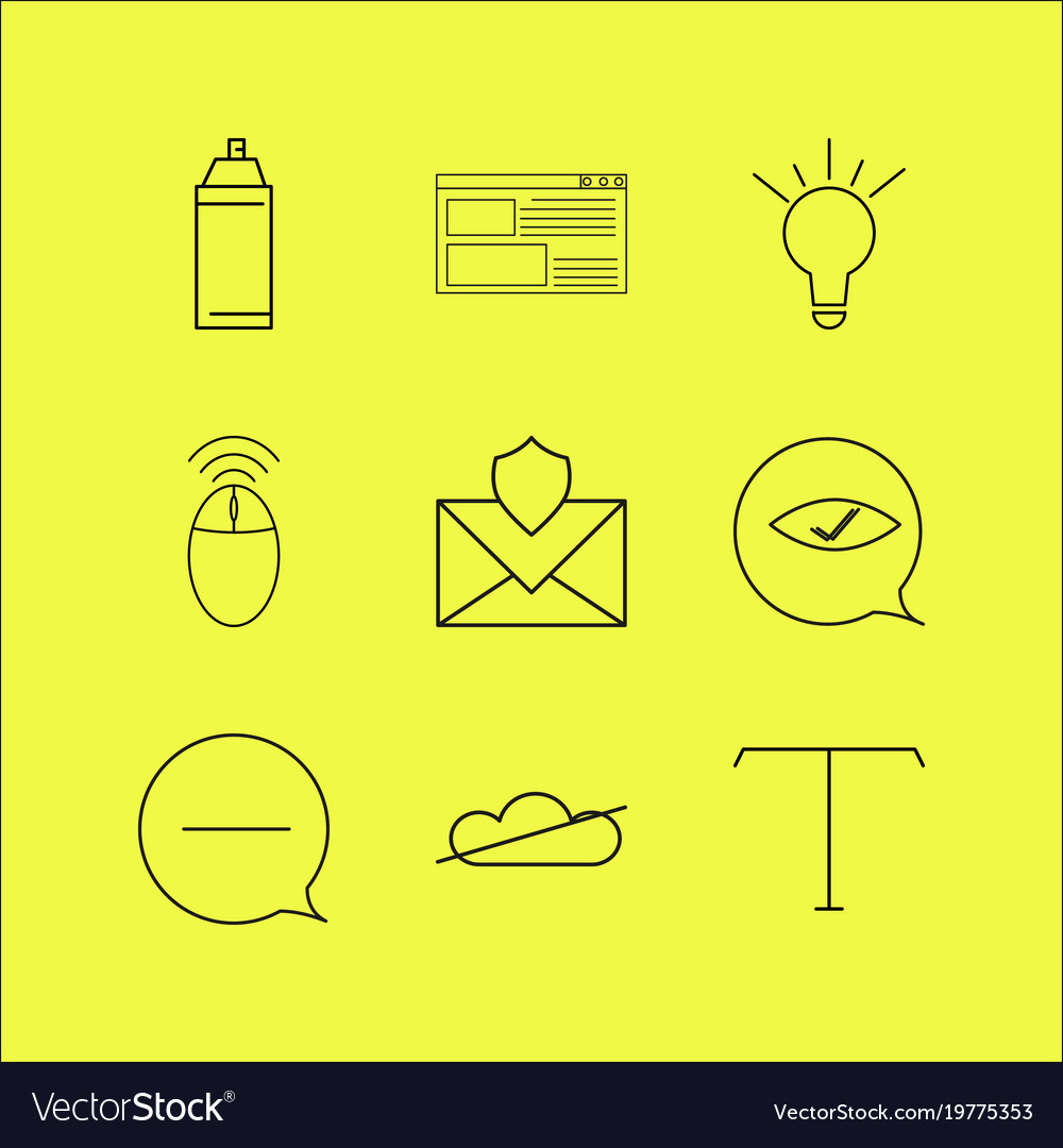 Web linear icon set simple outline icons