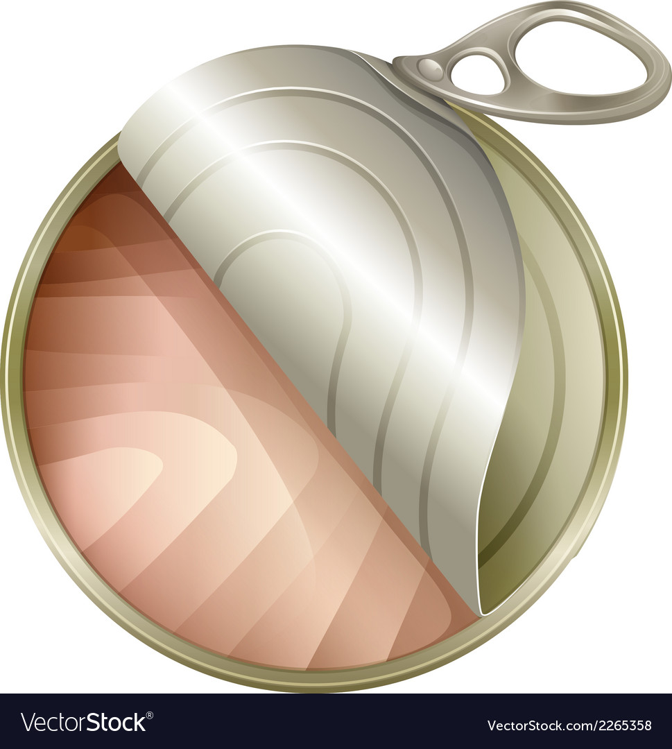 A topview of an open can